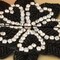 1 Piece 4.5" Width Black Beaded Rhinestone Flower Applique for Dress Embellishment and Costume DIY